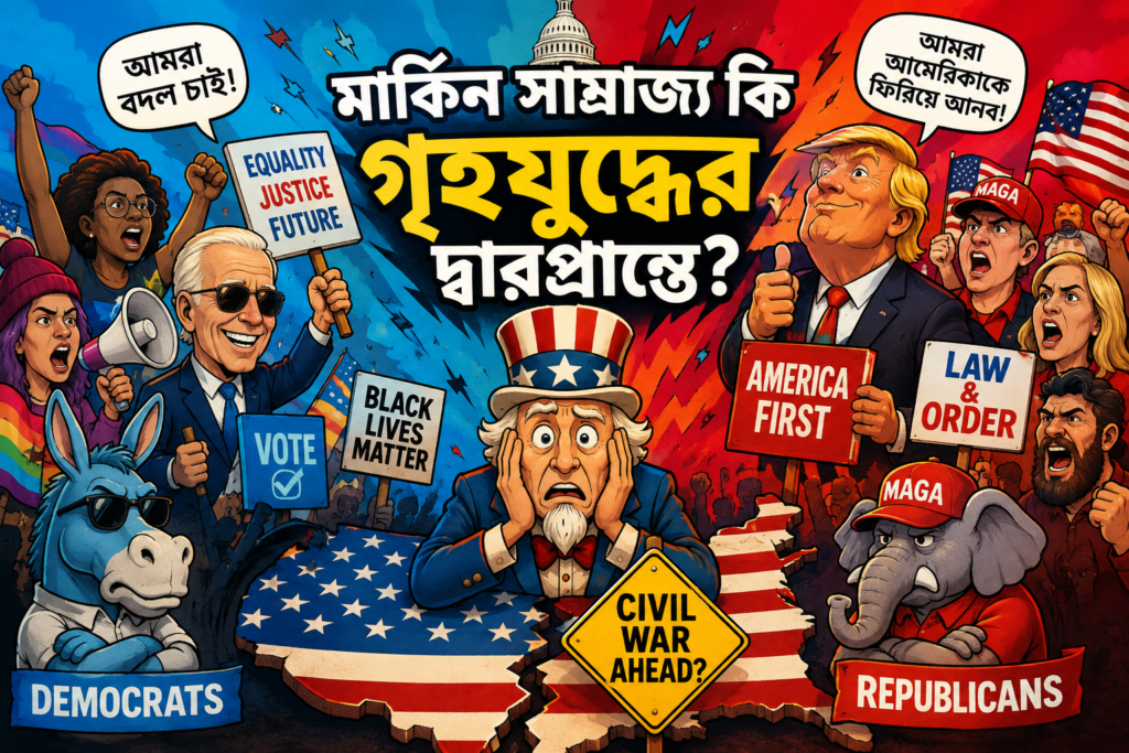 আমেরিকার ভবিষ্যৎ কোন পথে? দ্বিতীয় গৃহযুদ্ধ নাকি গভীর বিভাজন?