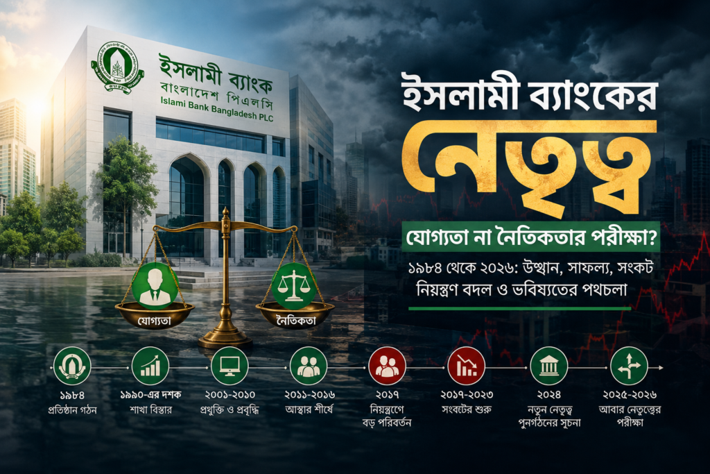 ইসলামী ব্যাংকের নেতৃত্ব: যোগ্যতা, নৈতিকতা ও স্বাধীনতার ৪৩ বছরের পরীক্ষা