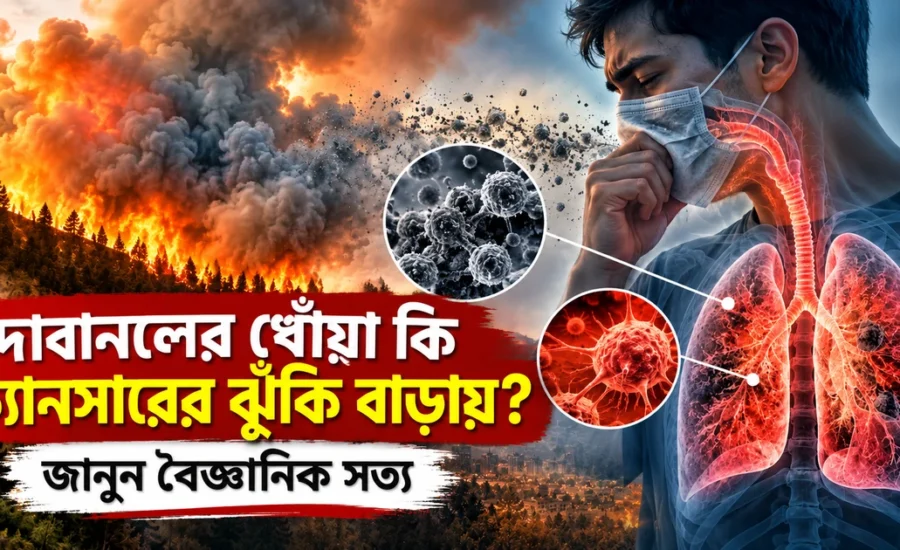 দাবানলের ধোঁয়া, সূক্ষ্ম বায়ুকণা ও ফুসফুসের ক্যানসারের সম্ভাব্য ঝুঁকি