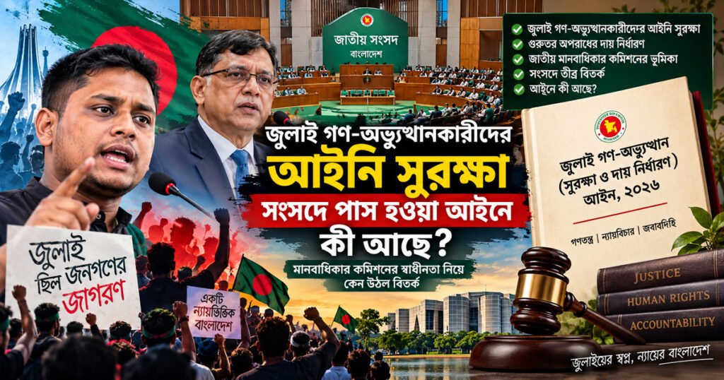 জুলাই গণ–অভ্যুত্থানকারীদের আইনি সুরক্ষা: সংসদে পাস হওয়া আইনে কী আছে, কেন উঠল মানবাধিকার কমিশনের প্রশ্ন?