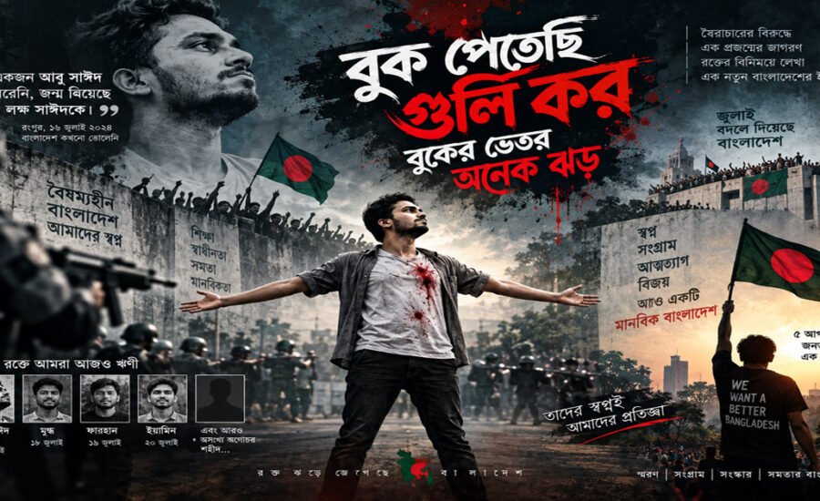 বুক পেতেছি গুলি কর