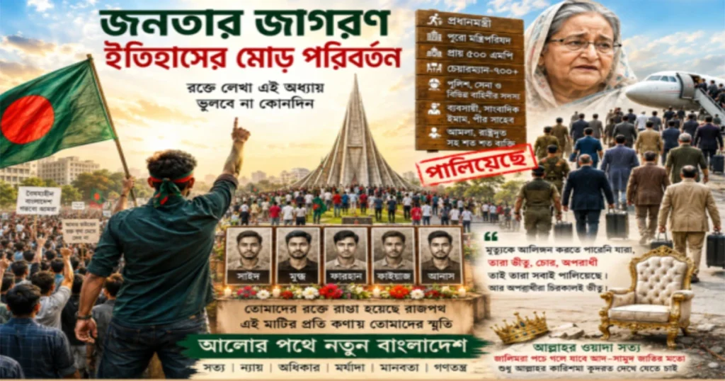ক্ষমতার অহংকার, জনগণের জাগরণ এবং ইতিহাসের নির্মম বিচার