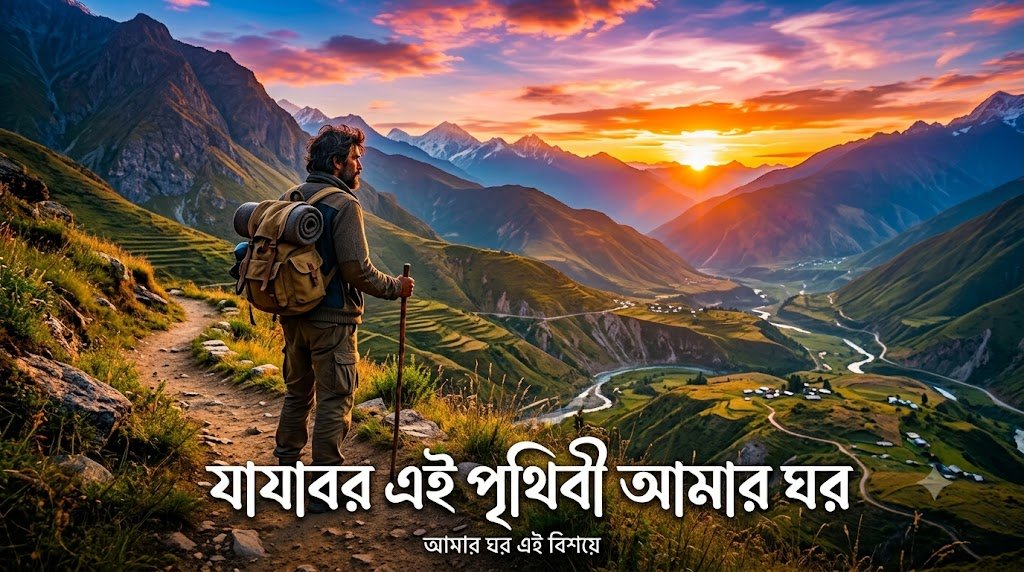 একজন যাযাবরের কাছে ঘরকে মনে হয় নীজের হাতে তৈরী এক কারাগার।