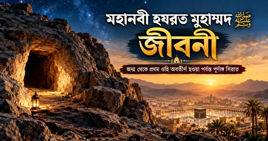 মহানবী হযরত মুহাম্মদ ﷺ-এর জীবনী: জন্ম থেকে প্রথম ওহি অবতীর্ণ হওয়া পর্যন্ত পূর্ণাঙ্গ সিরাত